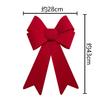 Lazo navideño de PVC flocado, lazo rojo, decoración navideña transfronteriza, especial para colgante navideño.