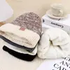Gorro de punto cálido unisex casual estilo coreano de invierno, moderno y versátil, con forro polar añadido, engrosado, a prueba de viento y protector de orejas, gorro de lana