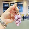 Chaveiro criativo de amor com contas de uva, acrílico, pingente de fruta anti-real, pingente de bolsa, chaveiro atacado
