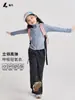 Jaqueta Slim-fit com Gola Alta para Meninas Aimobibei 26 Outono/Inverno Crianças Médias e Grandes Cardigã à Prova de Vento Top Quente Espesso de Manga Longa