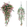Flores Artificiais Transfronteiriças Peça 69 Videira Violeta Eucalipto Cesta de Parede Teto Casa Decoração Externa Flores de Plástico