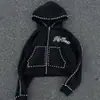 Conjunto de Dos Piezas de Moda de Calle Tendencia 2026 Europeo y Americano Cremallera Sudadera Lulu Pantalones Rectos Elásticos Sueltos