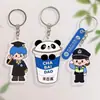 Llavero acrílico con diseños creativos que incluyen policía, bomberos, mascotas y otros temas, adecuado como un pequeño regalo o accesorio para bolsa