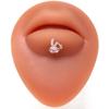 Getta Uña de ombligo de conejo transfronteriza europea y americana Anillo de pezón Anillo de pecho Uña de labio Uña de cartílago de oreja Joyería rosa para perforación de conejo en stock