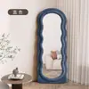 Espejo de Cuerpo Completo con Forma de Ola Ins Famoso de Internet Espejo de Piso Espejo de Tocador para Habitación de Niña Espejo de Vestidor de Alta Calidad