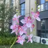 10 orquídeas nido de pájaro artificiales, flores decorativas para bodas y uso doméstico, al por mayor
