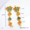 Pulsera de cadena de cola de mariposa con flores de larga duración, accesorios de oro y arena, collar, exquisitos accesorios de oro y arena al por mayor