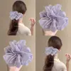 Brisa Morada Niebla~ Goma para el Cabello Estilo Francés Súper Hada, Suave y Dulce, Cuerda de Malla de Puntos Estilo Ins para el Cabello, Accesorio para el Cabello