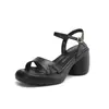 Sandalias Casuales Nuevas Europeas y Americanas para Mujer Verano Tacón Grueso Suela Gruesa Plataforma Tacones Altos Sandalias Romanas 33-43 Zapatos de Exportación