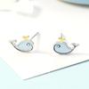 Lindos y Súper Lindos Aretes de Delfín Azul para Mujer Que No Necesitan Quitarse al Dormir, Lindos, Frescos y Personalizados, Compactos y para el Cuidado del Oído para Estudiantes