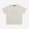 Versão Correta de FOG Verão Novo ESS-mulTi-line Flocado Letra Estampada Solta Camiseta de Manga Curta para Homens e Mulheres
