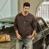Camiseta masculina de manga longa de alta qualidade, novo estilo de outono, camiseta básica solta e moderna, camiseta esportiva masculina versátil, atacado