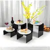 Expositor Acrílico Transparente en Forma de U para Comida Fría, Descanso para el Té, Fiesta, Té de la Tarde y Montaje de Mesa de Postres