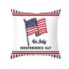 Funda de Almohada Día de la Independencia Americana Shopee Estampado Piel de Melocotón Funda de Almohada para Sofá de Sala de Estar en Casa Funda de Cojín Transfronteriza