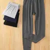 Pantalones largos para hombre de una sola pieza Pantalones cálidos gruesos para hombre de mediana edad talla grande finos pantalones de abrigo de invierno para ancianos