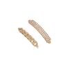 Colgante de doble fila larga con microincrustaciones de circonita en oro de 14 quilates que conserva el color, ideal para pulseras y collares.