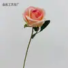 Flor artificial de rosa única de terciopelo, disponible en múltiples colores, tela de seda, adecuada para arreglos de boda, decoraciones de pasillo y decoraciones de salón de bodas