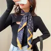 Estilo Nuevo Primavera 2026 Bufanda Cuadrada Grande de 90 para Mujer Elegante Estilo Coreano Seda de Sarga Patrón de Moda Bufanda de Seda Estampada Bufanda Decorativa para Cuello