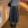 Saia de Renda com Arroz Pegajoso Feminina Outono Inverno 26 Nova Retrô Preguiçosa Cintura Alta Emagrecedora Linha A Comprimento Médio Versátil Bordada Meia Saia
