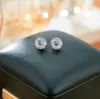 Bases de Brincos em Prata de Lei S925 para Mulheres, Design de Renda Vintage, Slots Vazios Redondos de 5mm para Inlay de Pedra Colorida, Acessórios para Brincos DIY