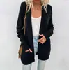 Otoño/Invierno 2026 Europeo y Americano Transfronterizo Estación Independiente de Amazon Nuevo Suéter para Mujer, de Punto Grueso Color Sólido Holgado de Longitud Media