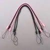 Atacado em estoque cordão redondo curto com duas pontas para crachá de ventilador, cordão para stylus, caneta para tela de toque, caneta para código de barras, cordão pequeno