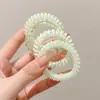 2025 Novo Elástico de Cabelo Sem Costura em Cor Doce Degradê para Mulheres, Elástico de Cabelo Fio de Telefone, Acessório de Elástico para Rabo de Cavalo Alto