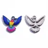 Colgante de Esmalte Impreso de Colibrí y Martín Pescador de Nuevo Estilo Transfronterizo Accesorios de Joyería de Aleación DIY Colgante Decorativo para Collar y Llave