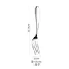 Colher e Garfo de Aço Inoxidável 304 com Cabo Curvo, Colher Redonda, Colher de Jantar, Garfo, Colher de Sopa Espessada, Colher de Sobremesa, Colher de Cabo Longo