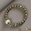 Pulsera de Sándalo Verde Añejo Argentino al por Mayor para Hombres y Mujeres, Joyería de Madera Cultural y Artística, Fábrica de Cuentas de Oración de Mano