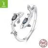 Anel Aberto Estiloso Retro Constelação Original Yinziyun para Homens e Mulheres Prata de Lei S925 Anel de Constelação com Pingente Pulseira