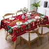 Producto más vendido transfronterizo, disponible para dropshipping: Mantel navideño impreso de alta definición con piñas y bayas de acebo, perfecto para decoraciones navideñas y uso en el hogar