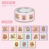 Pegatina de osito, conejito, foca, manual de carpincho, pegatina de dibujos animados, pegatina decorativa DIY con patrón pequeño