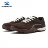 Zapatos de punta ancha HOBIBEAR, zapatillas de entrenamiento alemanas, tela y cuero sintético, transpirables, unisex, zapatillas deportivas casuales con suela de goma