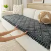 Capa para Almofada de Sofá de Flanela Impermeável Outono Inverno Estilo Simples Novo Acolchoada Antiderrapante Cor Sólida Capa para Almofada de Assento