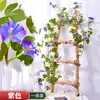 Flor de la Mañana Simulada Colgante de Pared Flores Falsas Decoración de Simulación Decoración de Pared Flor Trompeta Exterior Cesta Colgante Enredadera de Simulación