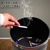Lixeira de metal preta Lixeira comercial de camada dupla sem tampa de hotel à prova de fogo retardante de chamas de aço inoxidável Atacado