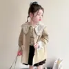 Cortavientos de Encaje Estilo Coreano para Niñas Estilo Primavera/Otoño 2026 Nueva Llegada Moda Infantil Elegante Niña Pequeña Manga Larga Ropa Exterior Superior