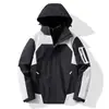 Chaqueta exterior 3 en 1 estilo Luotuo para mujer, abrigo de montañismo a prueba de viento e impermeable, ropa de trabajo para hombre al por mayor