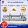Linha de fritura de saury linha de produção de fritura de rabo de cabelo equipamento de fritura aquática linha de produção de fritura de peixe com fundo aberto