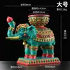 Base de Lámpara de Elefante Pintado en Resina de Xizang, Base de Lámpara de Mantequilla para el Hogar, Portavelas de Lámpara de Luz Eterna, Adorno de Elefante