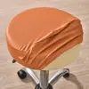 Funda de cojín redonda de piel sintética impermeable para silla funda de asiento para silla de comedor de hotel Funda redonda para silla de bar