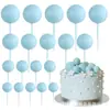 20 Piezas/Set Bola de Espuma Dorada Decoración para Pastel Bolas de Perla de Colores Boda Fiesta de Cumpleaños Inserto para Cupcake