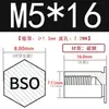 Tuerca remachable galvanizada Espárrago Agujero ciego Espárrago Rosca interna Inserto roscado Acero al carbono Parte remachable BSO-M5*5-M5*40