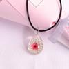 Collar de Mujer Más Vendido de Aliexpress Gema del Tiempo Flor de Cerezo Planta Flor Seca Joyería Moda Cadena Clavícula Creativo