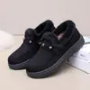 Venta Caliente de Invierno Zapatos de Algodón Antideslizantes con Felpa Adicional Suela Suave Ligeros Cómodos Zapatos para Mamá Slip-On Suela Gruesa Botas de Nieve Cálidas Mujer