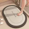 Alfombrilla de Piso para Inodoro de Secado Rápido, Alfombrilla de Puerta de Baño Absorbente Antideslizante de Lujo, Felpudo de Entrada Estilo Francés de Tierra de Diatomeas