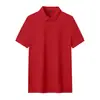 Camisa tipo polo Jacquard Descente Estampado de logo para ropa de trabajo personalizada Cuello solapa Color liso Manga corta Hecho a medida Camisa publicitaria Ropa de trabajo corporativa