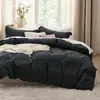 Juego de Funda Nórdica de Tres Piezas Transfronterizo en Color Café con Impresión Digital, Ropa de Cama y Textiles para el Hogar de Comercio Exterior de Amazon