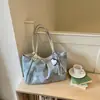 Bolsa de Lona Shuai Mi Home Estilo Coreano Artístico Estilo Universitario para Mujer Verano 2026 Nueva Moda Tendencia Gran Capacidad Bolso de Hombro